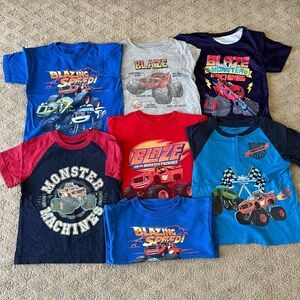 🚫SOLD🚫 7 Blaze and the Monster Machines Tee Shirt Lot